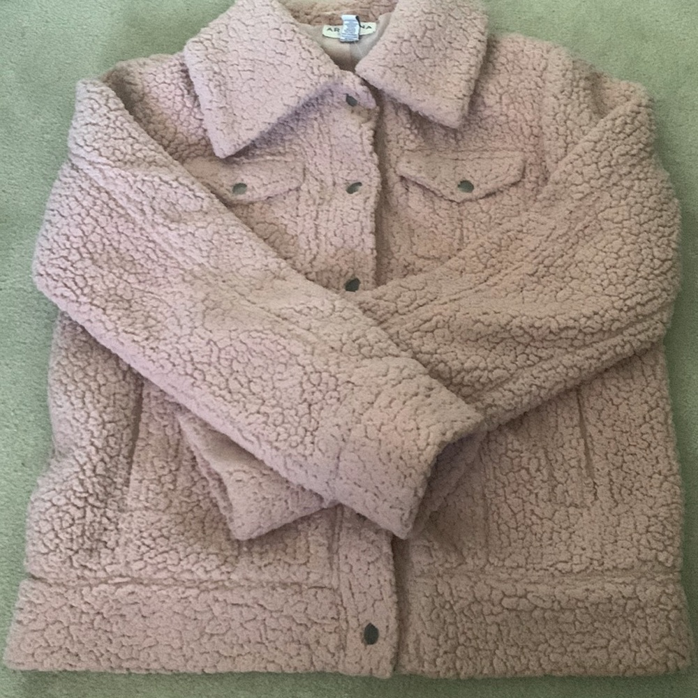 Girl’s Small Fluffy Pink Winter Jacket